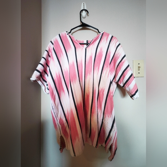 Vintage thick cotton shirt, boho, striped, xl - Picture 4 of 4